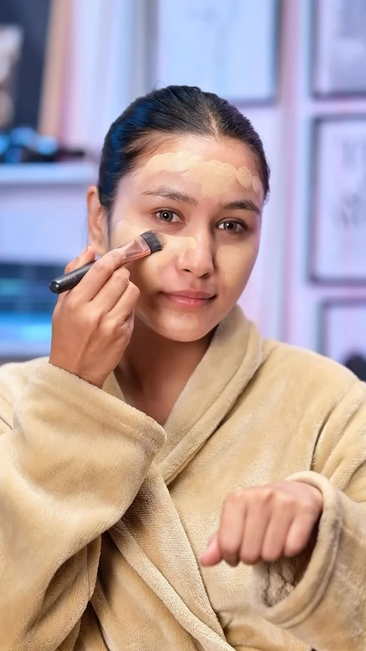 whole face makeup with lasya products