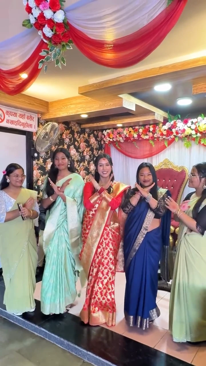 roshani shrestha with friends in Khukuri Rum party